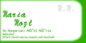maria mozl business card